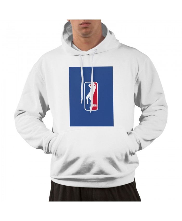 Dirk Nowitzki Funny Men's hoodie Dirk Nowitzki As The NBA Logo White