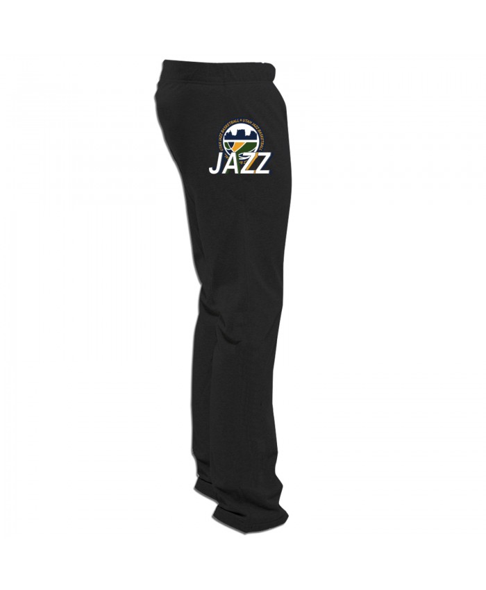 Donovan Mitchell And Chris Paul Men's sweatpants Utah Jazz Logo Black
