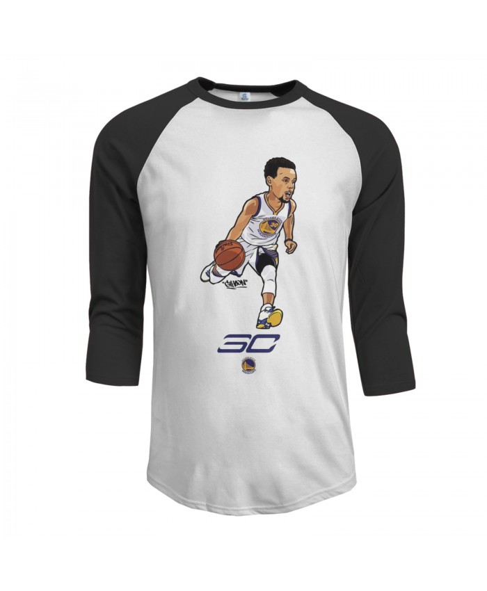 Dpoy Nba 2020 Men's Raglan Sleeves Baseball T-Shirts Basket Ball Backgrounds Stephen Curry For 2019 Black