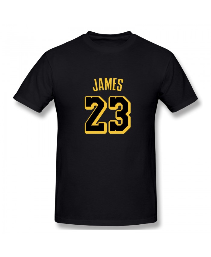 Dragan Bender Men's Basic Short Sleeve T-Shirt LeBron James Lakers Black