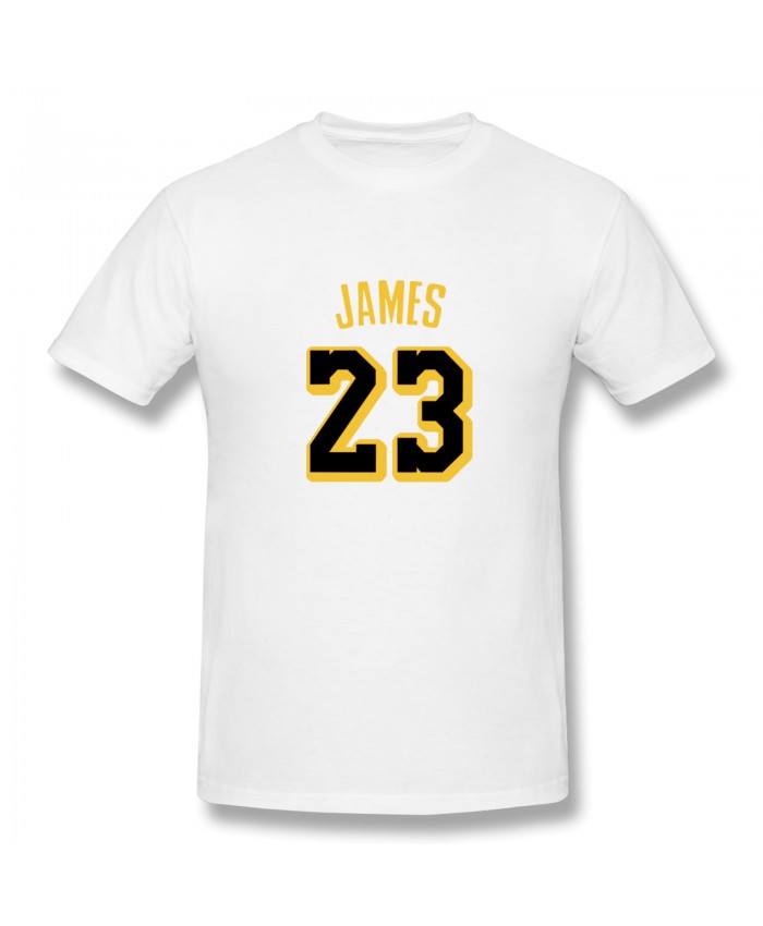Dragan Bender Men's Basic Short Sleeve T-Shirt LeBron James Lakers White
