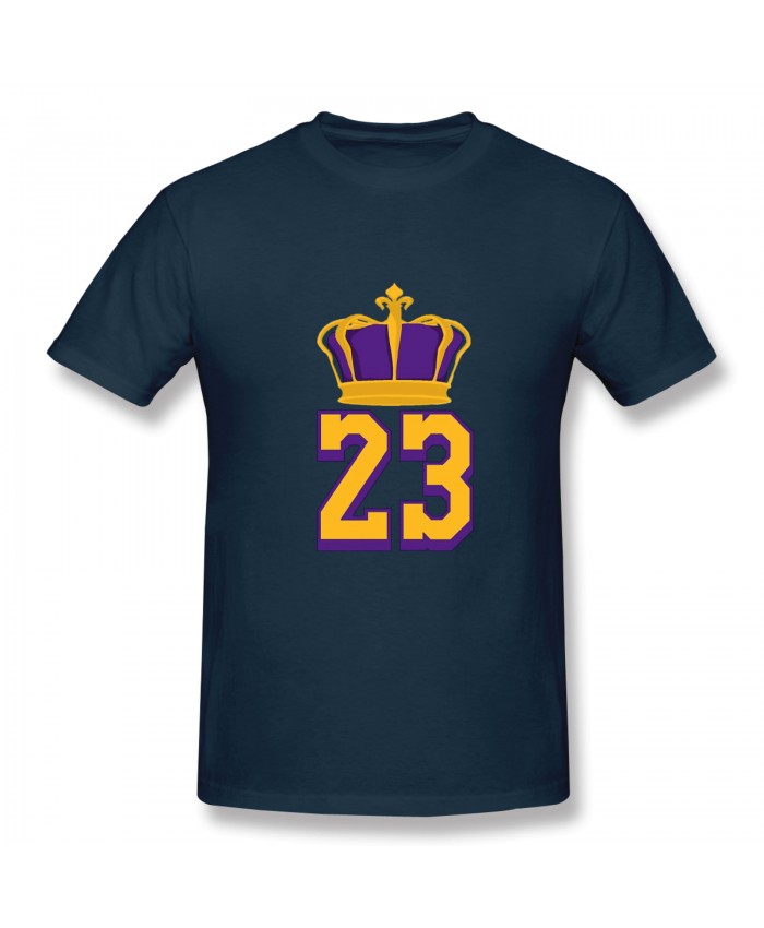 Dwayne Bacon Men's Basic Short Sleeve T-Shirt King Lebron James 23 Navy