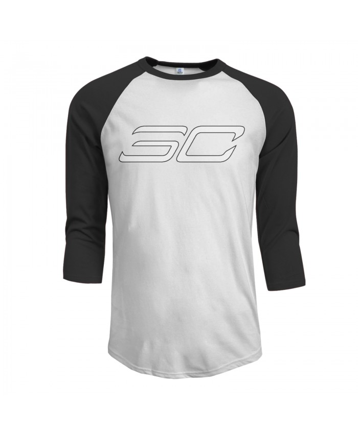 Ed Cooley Men's Raglan Sleeves Baseball T-Shirts Stephen Curry Logo Black