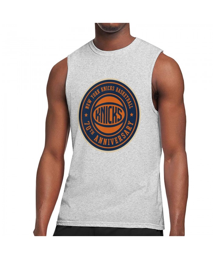 Epl Live Scores Men's Sleeveless T-Shirt New York Knicks NYN Gray