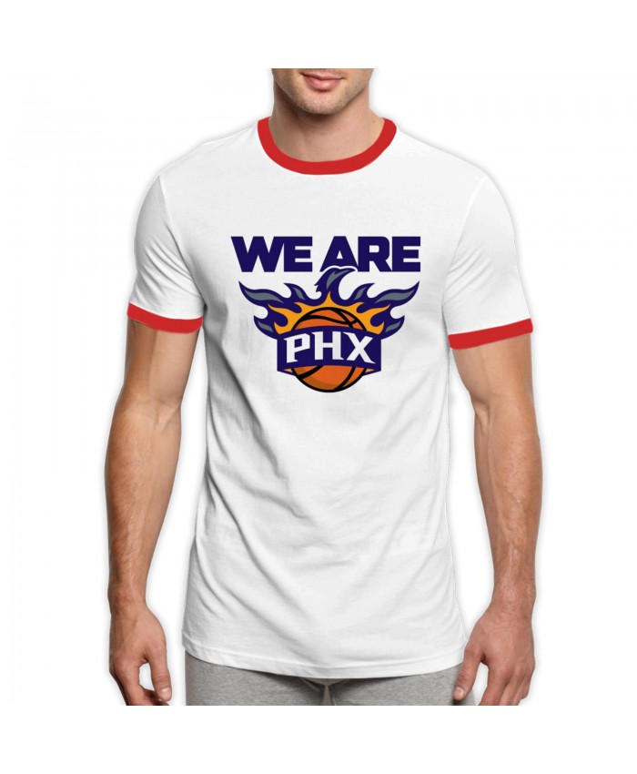 Espn Basketball Men's Ringer T-Shirt Phoenix Suns PHX Red