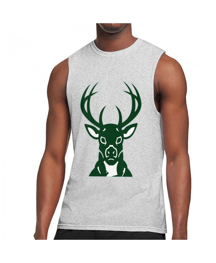 Fenerbahce Basketball Men's Sleeveless T-Shirt Milwaukee Bucks MIL Gray