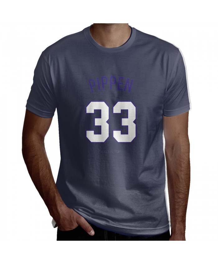 Fleer Scottie Pippen Men's Short Sleeve T-Shirt Scottie Pippen Navy