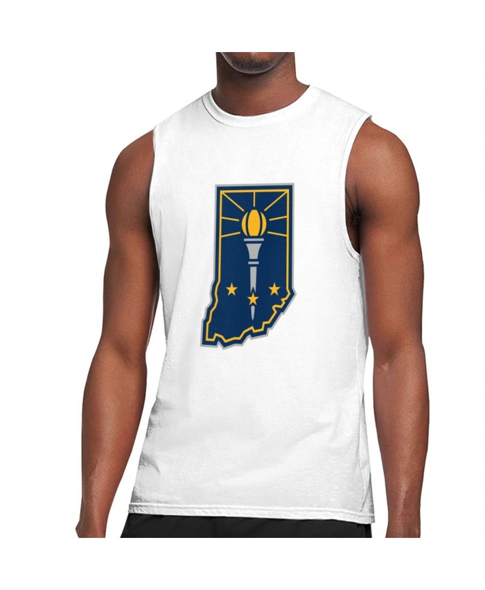 Fred Hoiberg Indiana Pacers Men's Sleeveless T-Shirt Indiana Pacers Alternate Logo White