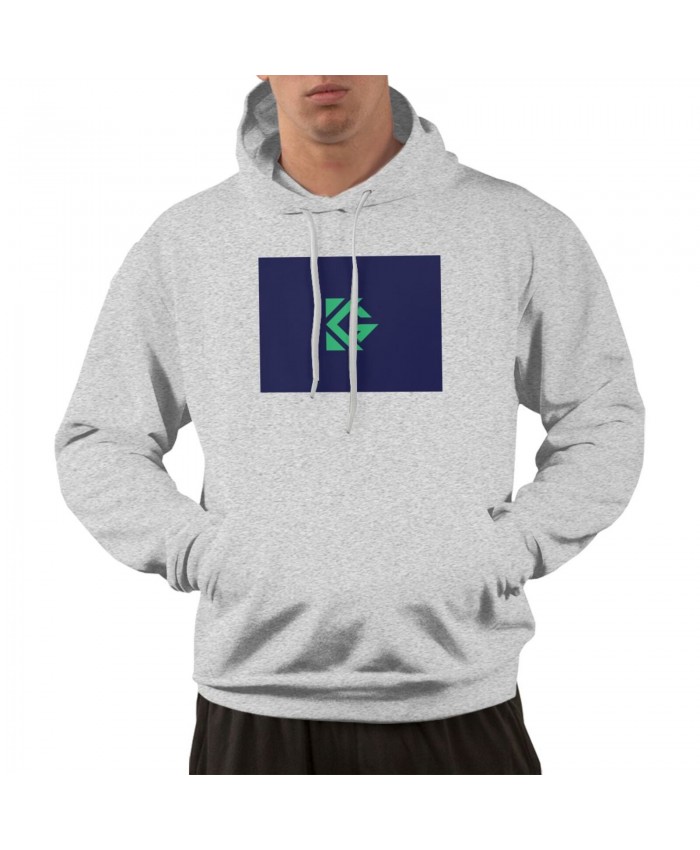 Garnett Stats Men's hoodie Kevin Garnett Logo Gray