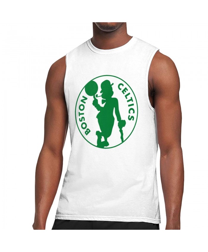 Georgia Basketball Men's Sleeveless T-Shirt Boston Celtics CEL White
