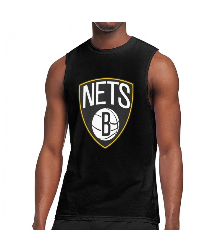 Georgia Tech Basketball Men's Sleeveless T-Shirt Brooklyn Nets BKN Black