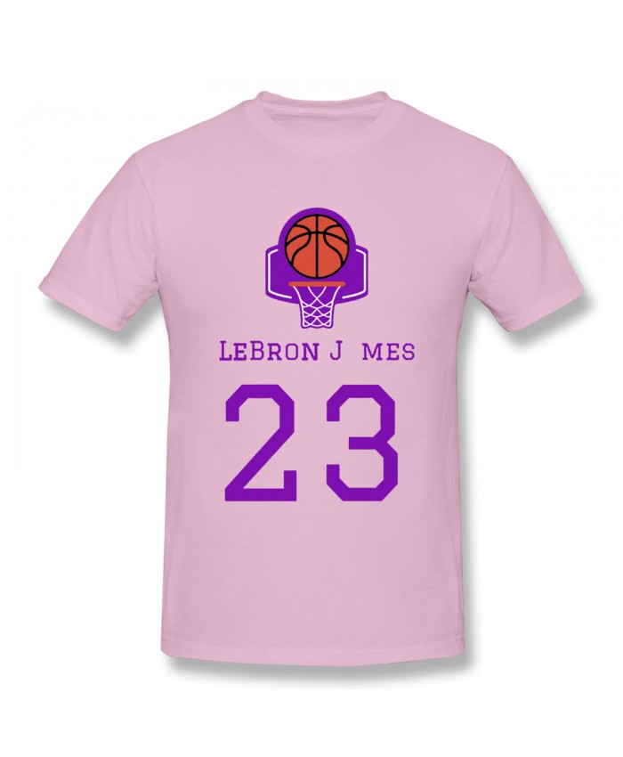 Giannis Antetokounmpo Lebron James Men's Basic Short Sleeve T-Shirt LeBron Lakers 23 Pink