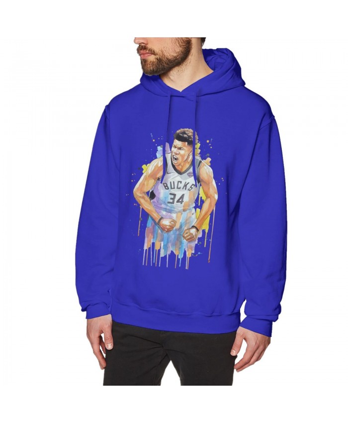 Giannis Madden 21 Men's Hoodie Sweatshirt Giannis Antetokounmpo, Milwaukee Bucks, NBA Blue