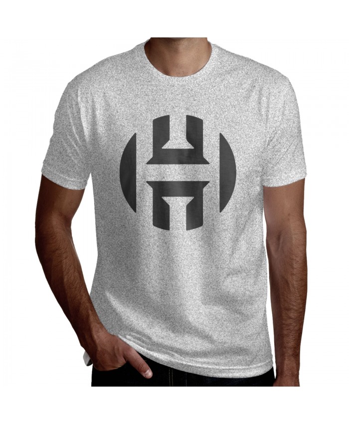 Ginobili Blocking Harden Men's Short Sleeve T-Shirt James Harden Logo Gray