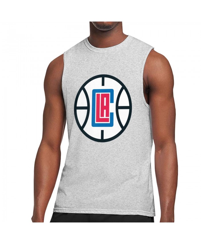Girls Basketball Men's Sleeveless T-Shirt Los Angeles Clippers LAC Gray