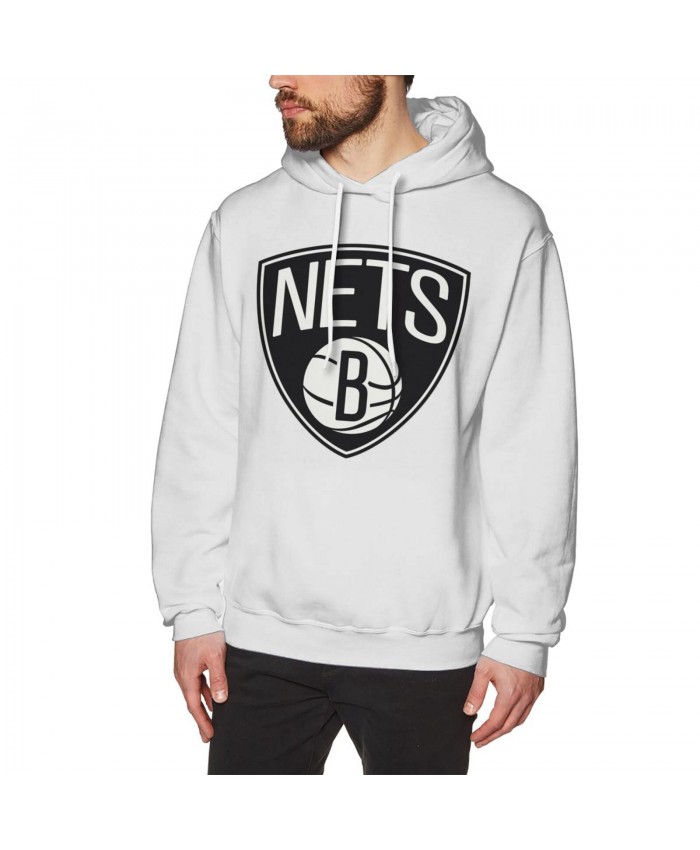 Golden State Warriors And Brooklyn Nets Men's Hoodie Sweatshirt Brooklyn Nets BKN White