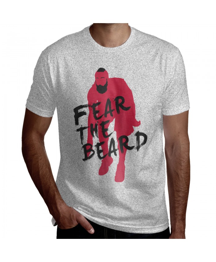 Gonzaga Basketball Men's Short Sleeve T-Shirt James Harden Fear The Beard Gray