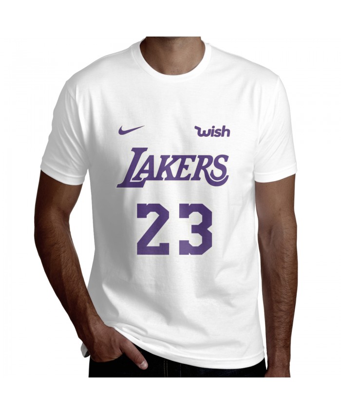 Greatest Basketball Players Of All Time Men's Short Sleeve T-Shirt LeBron Lakers 23 White