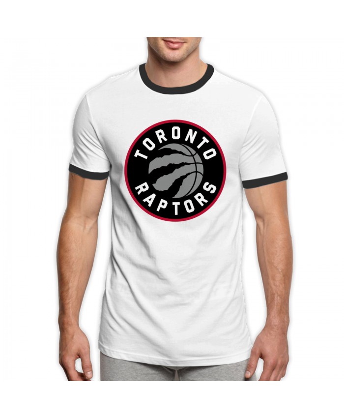 Heat Basketball Men's Ringer T-Shirt Toronto Raptors TOR Black