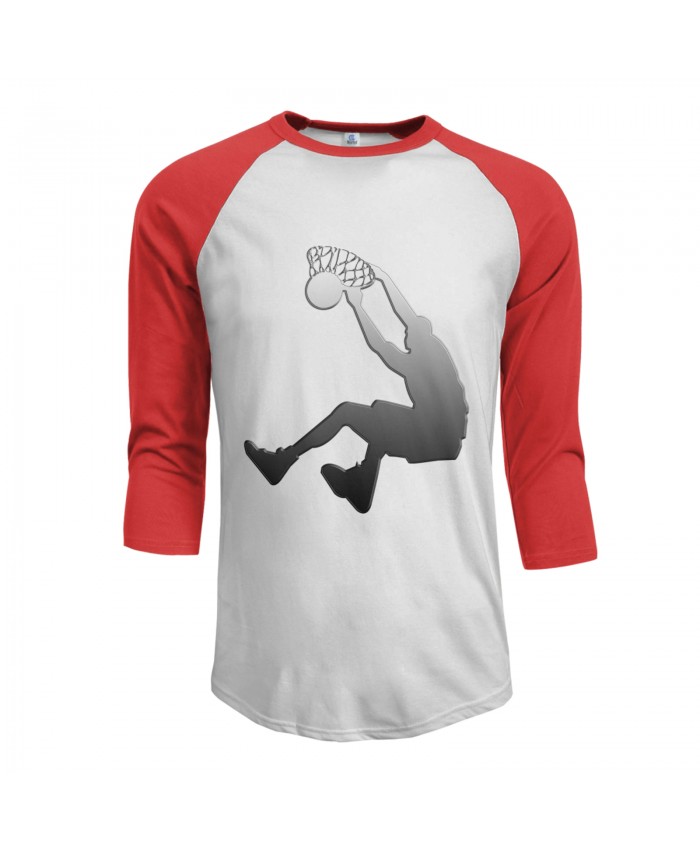 High School Shaq Men's Raglan Sleeves Baseball T-Shirts Shaquille O Neal Red