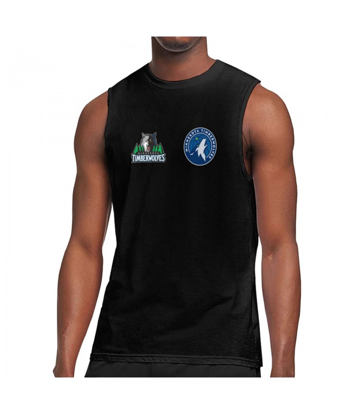His Airness Men's Sleeveless T-Shirt Minnesota Timberwolves Logo Before After Black