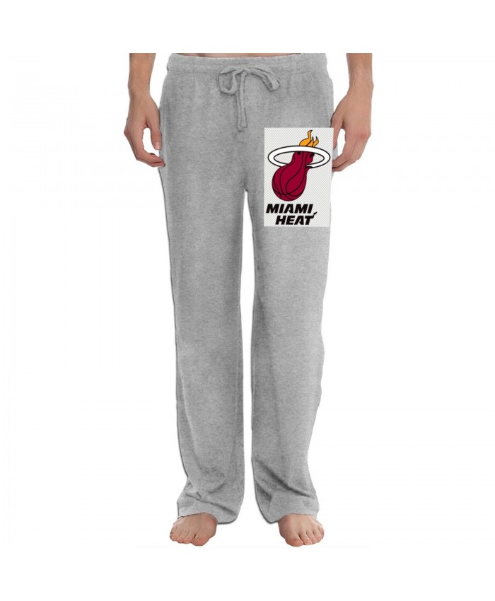 Houston Rockets Miami Heat Men's sweatpants Miami Heat NBA Logo Basketball Gray