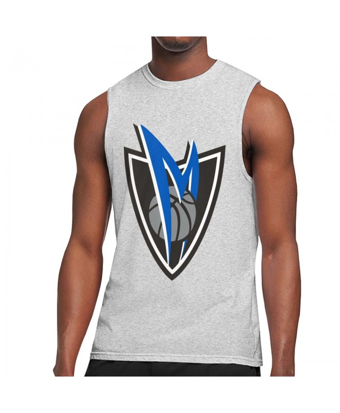 Indiana Basketball Men's Sleeveless T-Shirt Dallas Mavericks Alternate Logo Gray