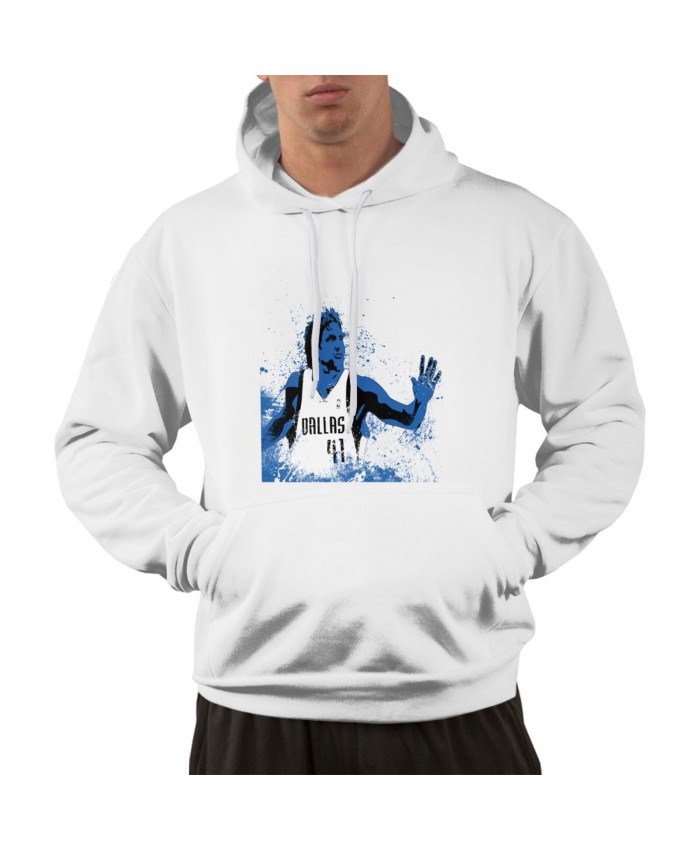 Indoor Basketball Hoop Men's hoodie Dirk Nowitzki White