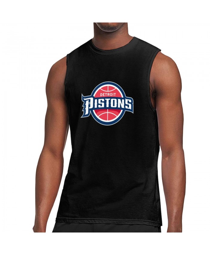 Isaiah Thomas Of The Detroit Pistons Men's Sleeveless T-Shirt Detroit Pistons DET Black