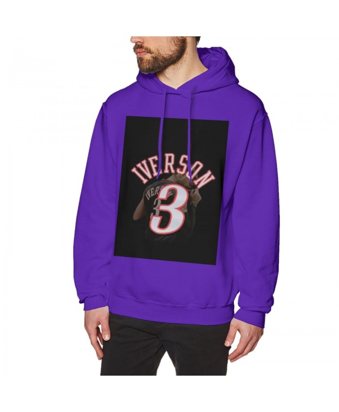 Iverson Harden Men's Hoodie Sweatshirt Allen Iverson Purple