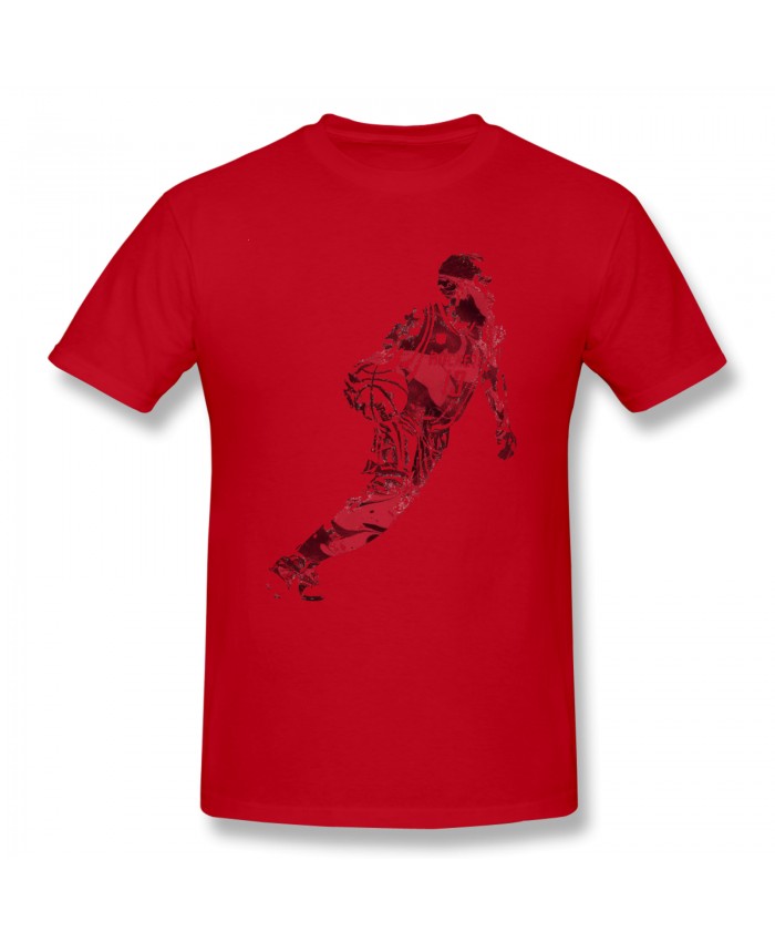James Harden And Kevin Hart Men's Basic Short Sleeve T-Shirt James Harden Houston Rockets Red