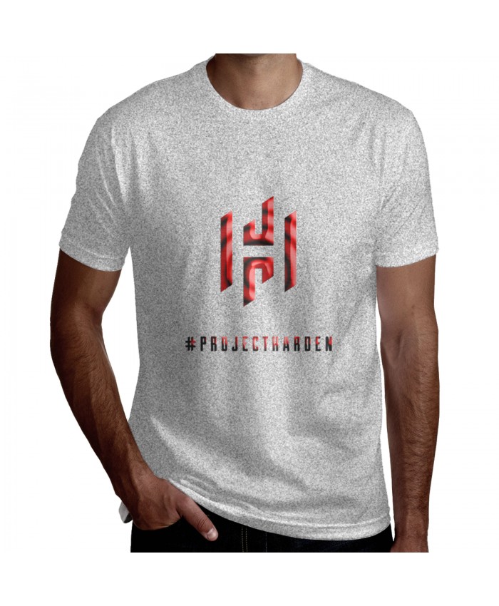 James Harden Hornets Men's Short Sleeve T-Shirt James Harden New Logo Gray