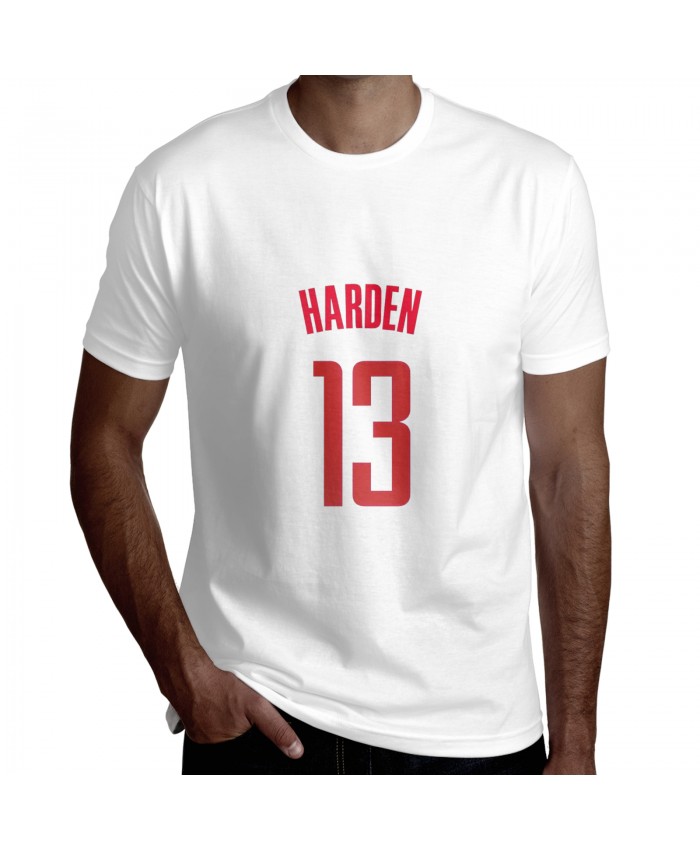 James Harden On Brooklyn Nets Men's Short Sleeve T-Shirt James Harden Logo White