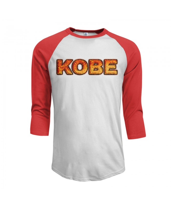 James Lebron Men's Raglan Sleeves Baseball T-Shirts Kobe Bryant Red
