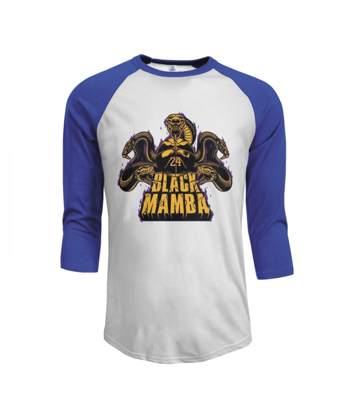 Jelly Bean Bryant Men's Raglan Sleeves Baseball T-Shirts Kobe Bryant Blue