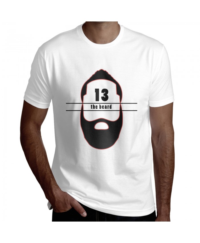 Jeremy Lin And James Harden Men's Short Sleeve T-Shirt 13 - The Beard - James Harden White