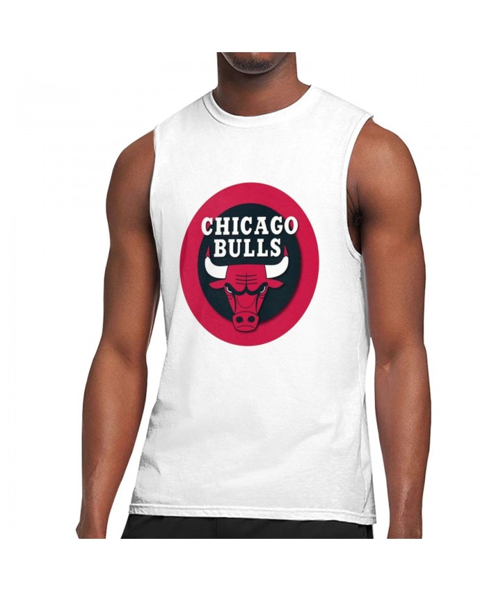 Jerry Krause Men's Sleeveless T-Shirt NBA Chicago Bulls CHI White
