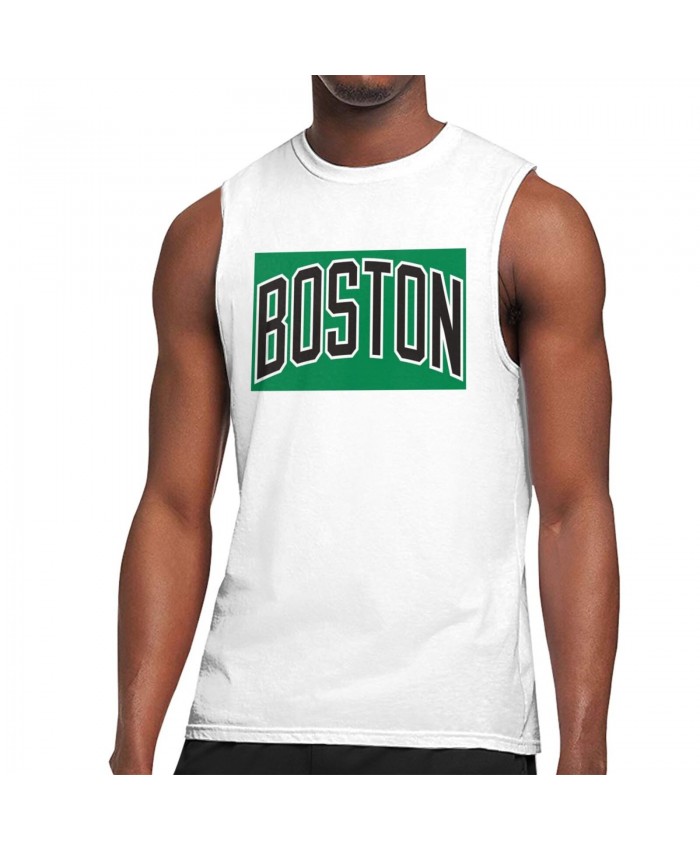 John Harrell Basketball Men's Sleeveless T-Shirt Boston Celtics CEL White