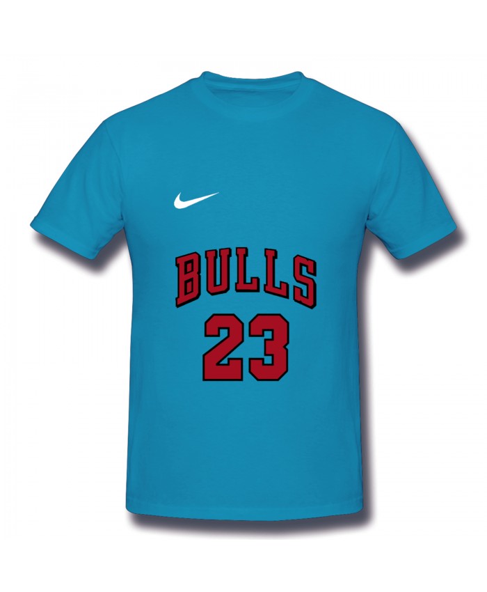 Jordan 96 97 Men's Basic Short Sleeve T-Shirt Bulls 23 Spider Baby Blue