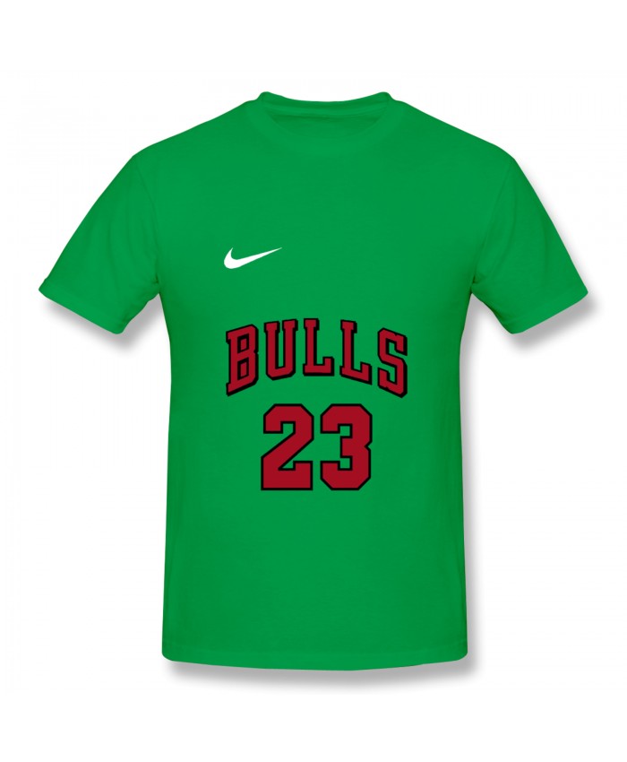 Jordan Best Men's Basic Short Sleeve T-Shirt Bulls 23 Green