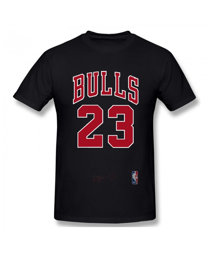 Jordan Years Men's Basic Short Sleeve T-Shirt Bulls 23 Black