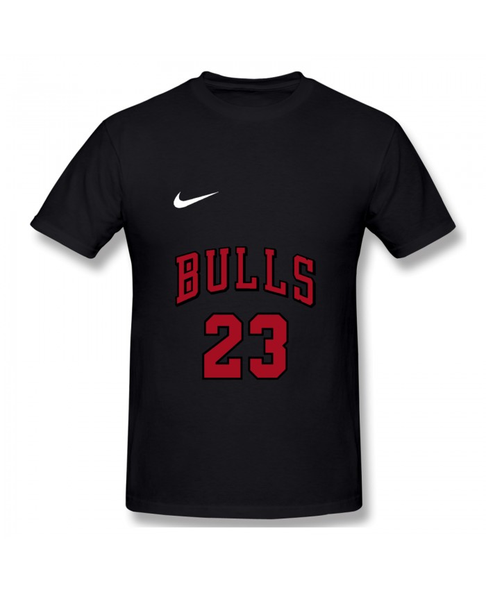 Jordan'S First Championship Men's Basic Short Sleeve T-Shirt Bulls 23 Black