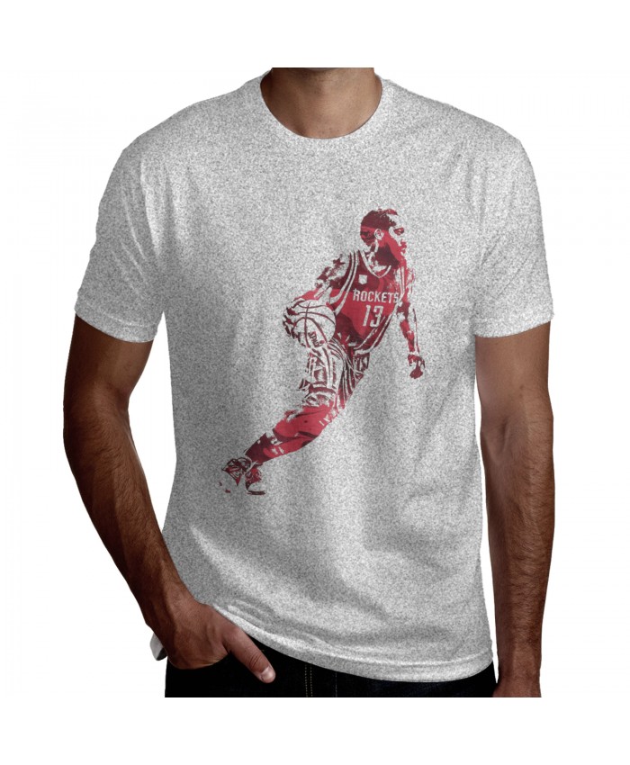 Julian Newman Men's Short Sleeve T-Shirt James Harden Houston Rockets Gray