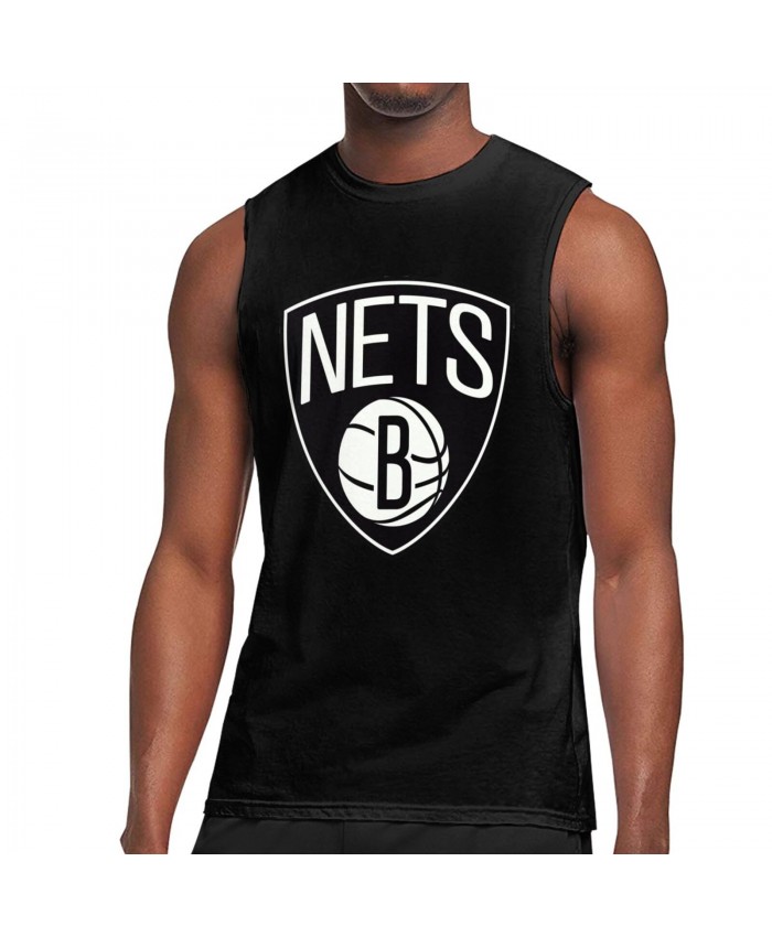 Kd On Nets Men's Sleeveless T-Shirt Brooklyn Nets BKN Black