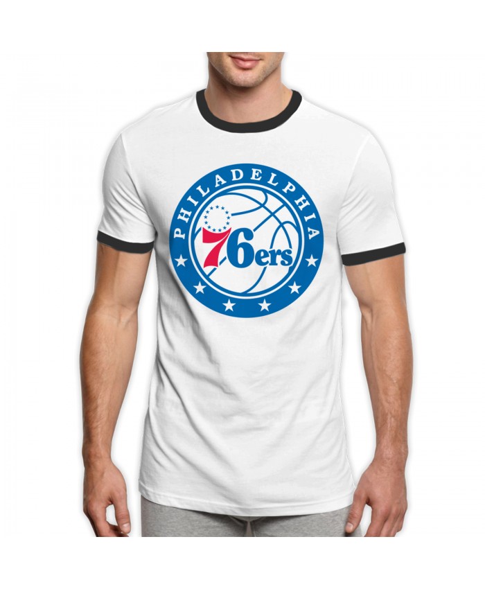 Kevin Durant Philadelphia 76Ers Men's Ringer T-Shirt Philadelphia 76ers PHI Black