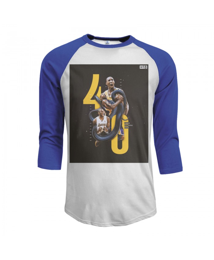 Kobe 2K20 Men's Raglan Sleeves Baseball T-Shirts Kobe Bryant Blue