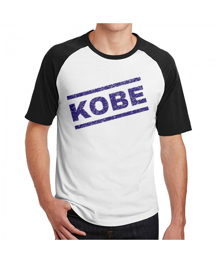 Kobe Bryant First Team Men's Short Sleeve Baseball T-Shirts Kobe Bryant Black