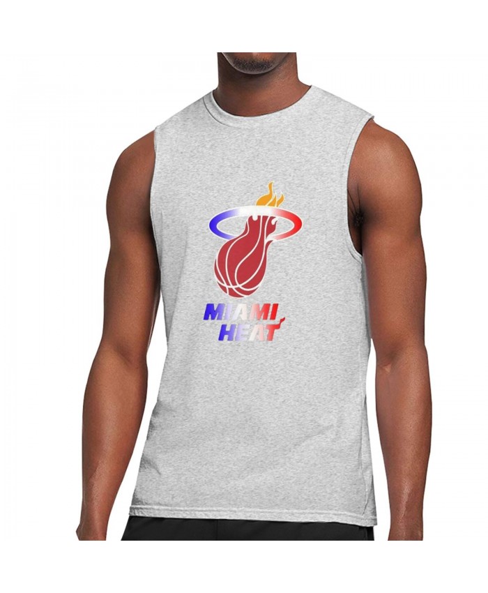 Kobe Bryant Team Men's Sleeveless T-Shirt Miami Heat MIA Gray