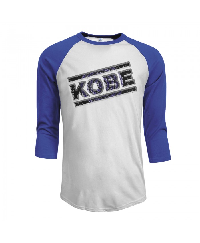 Kobe Championship Years Men's Raglan Sleeves Baseball T-Shirts Kobe Bryant Blue