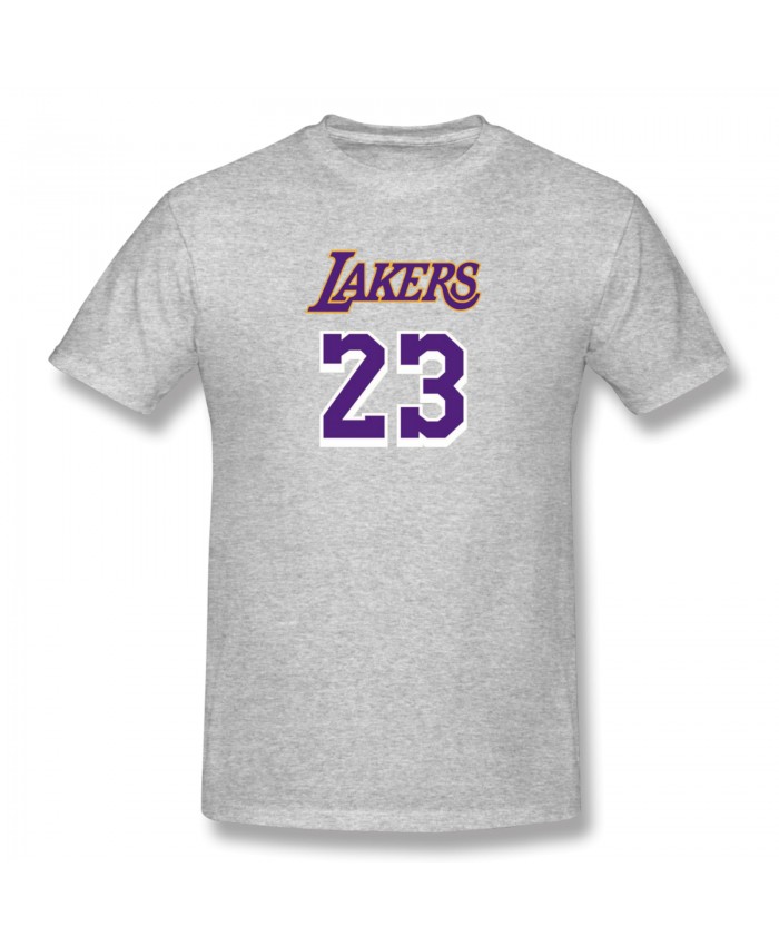 Kobe Championships Men's Basic Short Sleeve T-Shirt LeBron Lakers 23 Gray